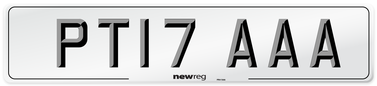 PT17 AAA Number Plate from New Reg